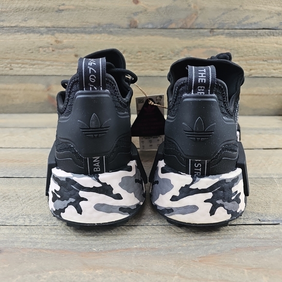adidas Originals NMD_R1 Men's Shoes Black White Camo - Picture 4 of 13